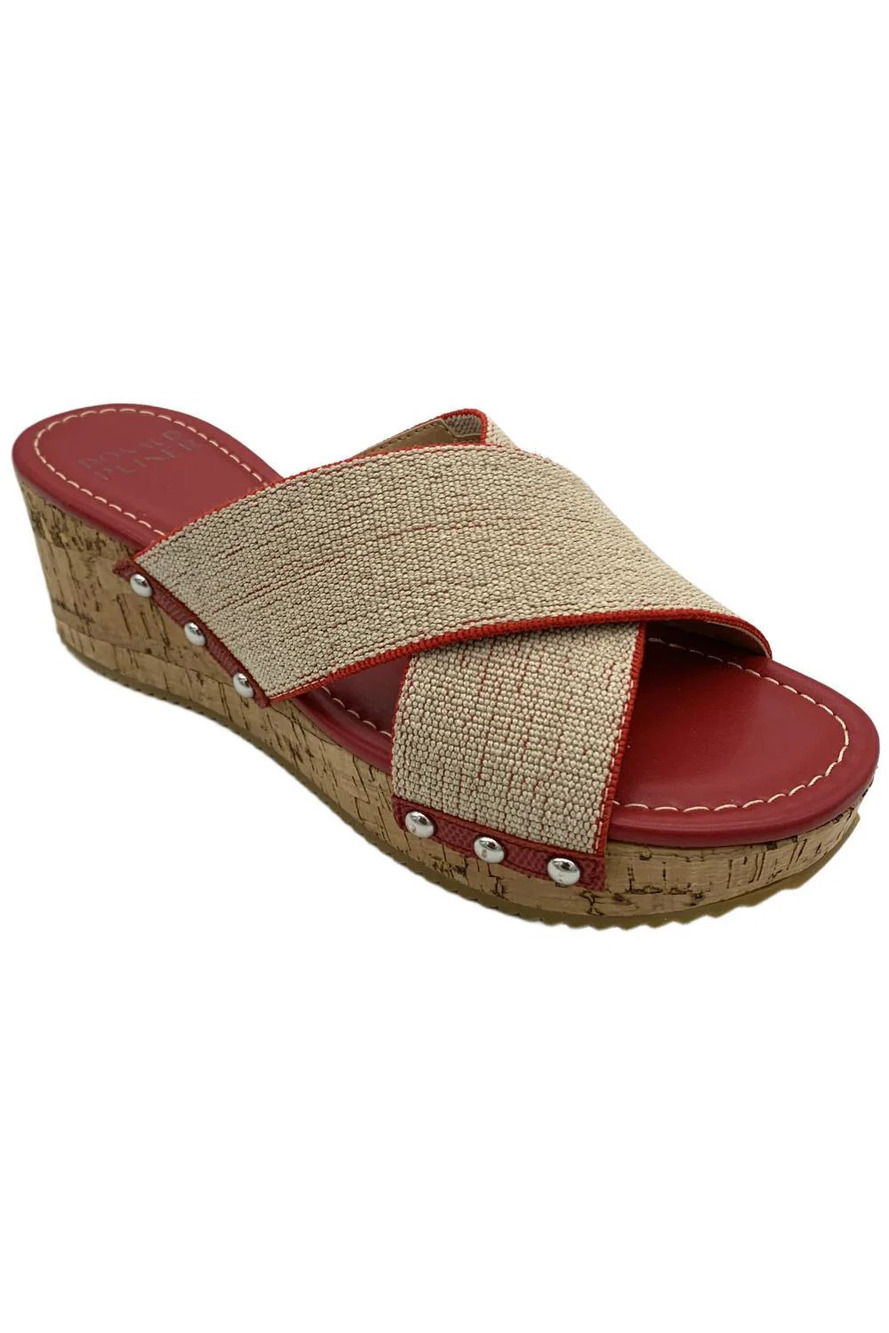 Donald Pliner Women's Summer Wedge Jute Elastic Tomato - Medium